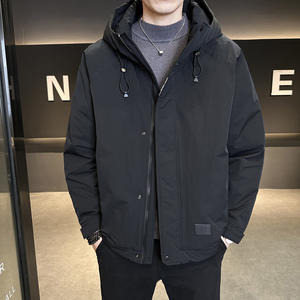标连帽羽绒服男冬季潮流休闲短款外套男士夹克Y2523-P198图片
