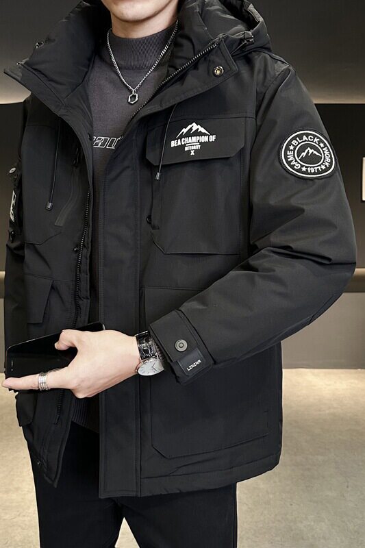 冬季新款工装羽绒服男中长款冲锋衣保暖羽绒外套Y3677-P220,男装羽绒服,电商A239