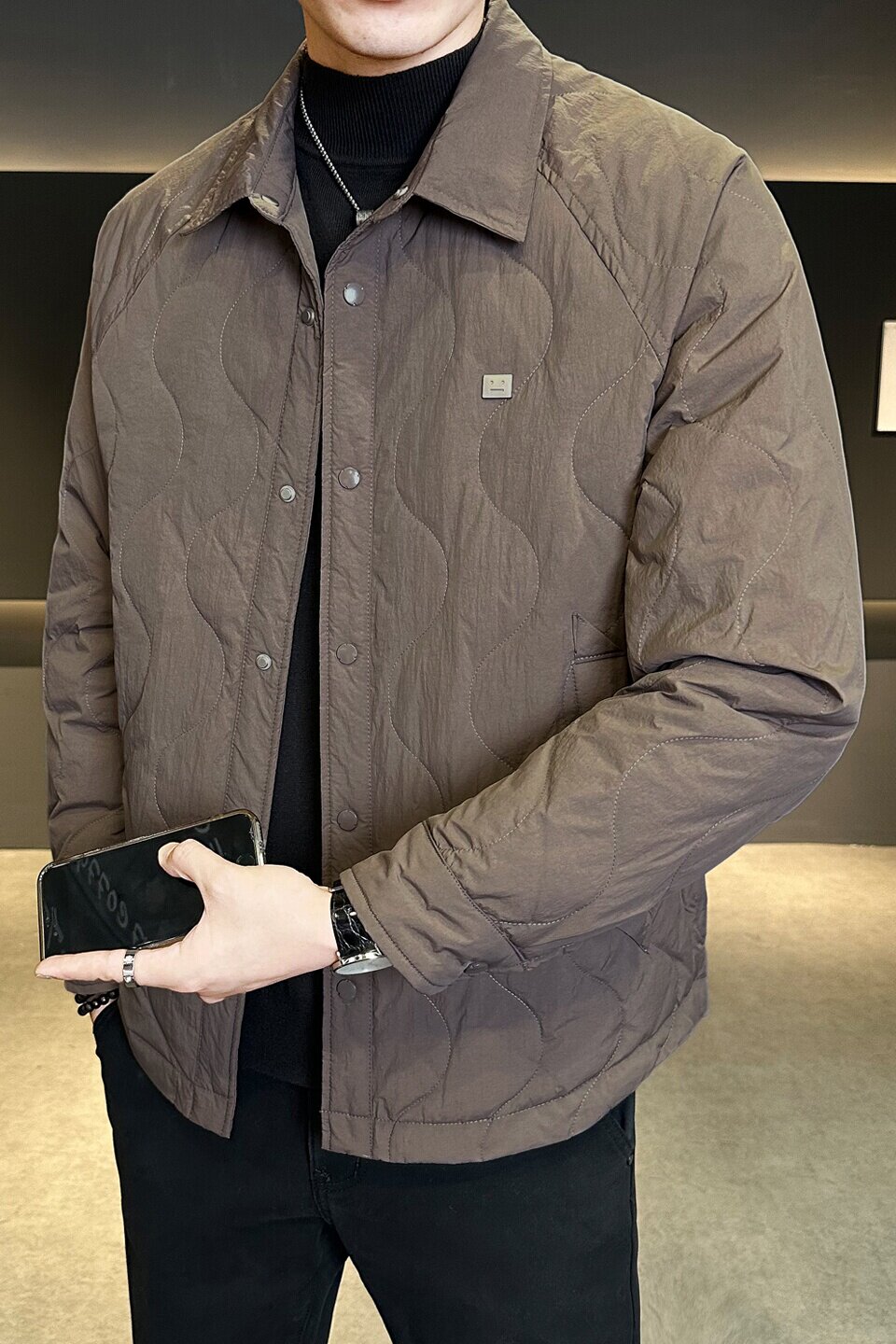 标轻薄羽绒服男冬季潮流翻领短款外套男士夹克Y8906-P165,男装羽绒服,电商A239
