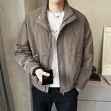 春季防风外套男美式立领夹克百搭潮廓形立体剪裁感JK6509-P135，男装夹克，电商A239