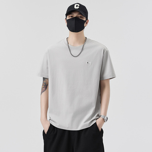 男士短袖T恤夏季新款时尚百搭休闲运动圆领半袖上衣T2202-P38控69图片