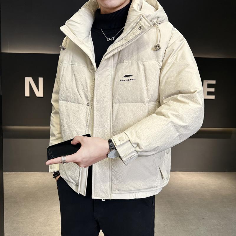 冬季店主风新款连帽标羽绒服男短款保暖羽绒外套Y2516-P210,男装羽绒服,电商A239