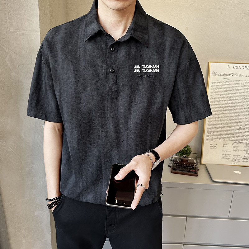 男士中袖衬衫脏脏衣夏季新款时尚百搭休闲衬衣薄款上衣C5279-P58,男装衬衫,电商A239