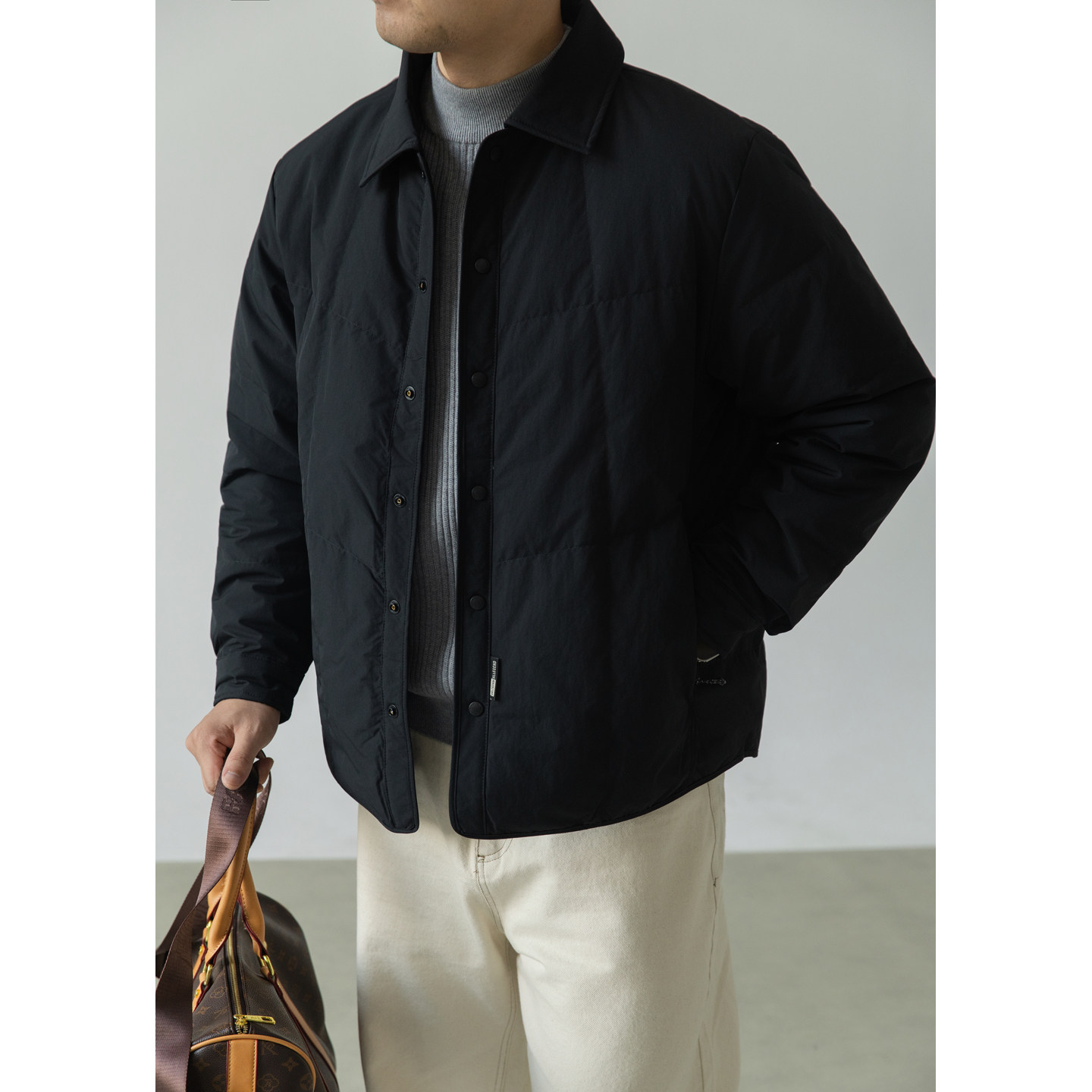标90轻薄羽绒服男冬季潮流翻领短款外套男士夹克Y2522-P195,男装夹克,电商A239