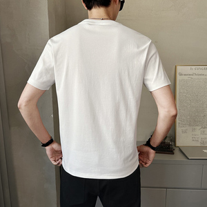 男士新款圆领百搭高级感时尚短袖t恤棉质潮流夏季上衣服T3628-P35图片