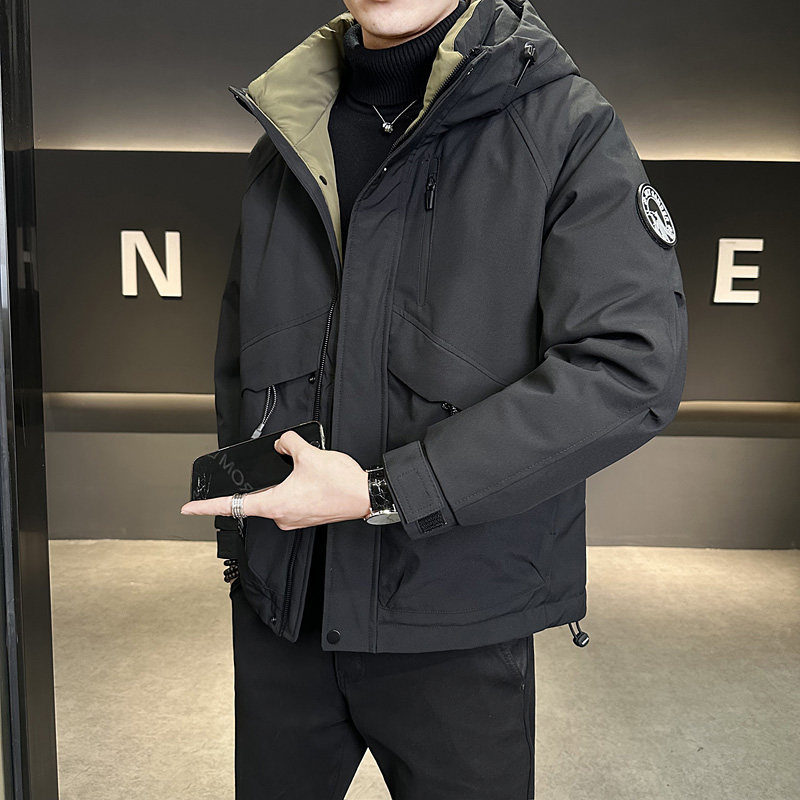 冬季新款店主工装羽绒服男短款冲锋衣保暖羽绒外套Y117-P200,男装羽绒服,电商A239
