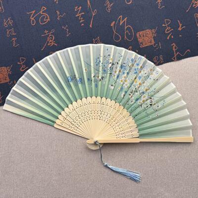 中国汉服舞蹈折叠扇子古风折扇