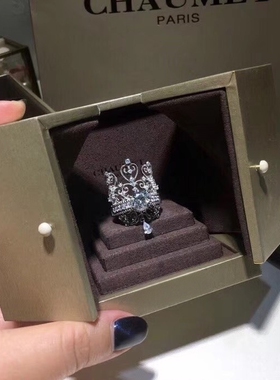 S925纯银可拆卸皇冠二合一为爱加冕戒指女复古莫桑石订婚食指钻戒