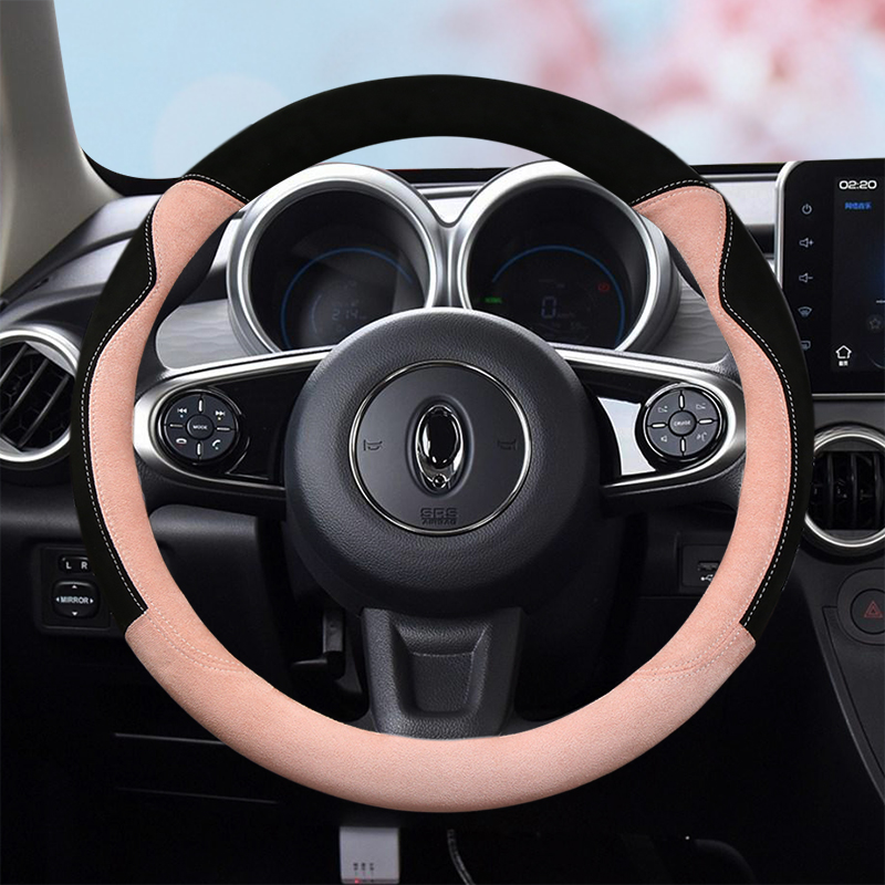 長城歐拉R1 R2 iQ 黑貓 白貓汽車把套可愛保暖女四季方向盤套反絨