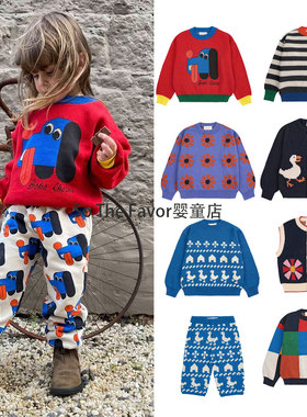 25秋冬BC男女童毛线开衫外套儿童针织毛衣宝宝圆领套头保暖针织衫