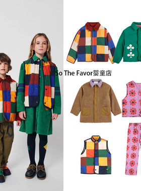 25秋冬BC儿童大衣女童毛绒外套男童夹棉无袖夹克马甲