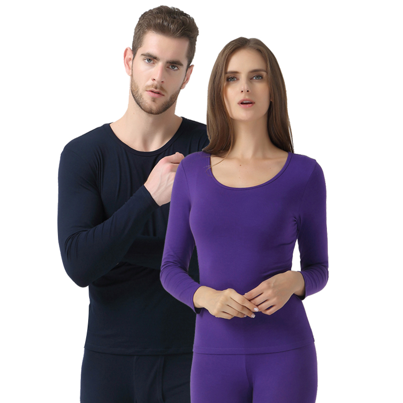 雪竹秋冬新品情侣保暖棉毛衫套装