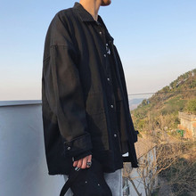 翻领宽松青年夹克外套潮 春秋季 复古bf风牛仔外套男韩版 2019新款