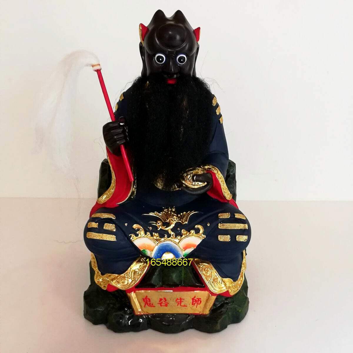 惠济壇神像定制鬼谷子民间鬼谷神像订做香樟木12寸