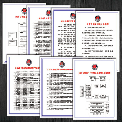 挂图组织机构值班人员消防控制室