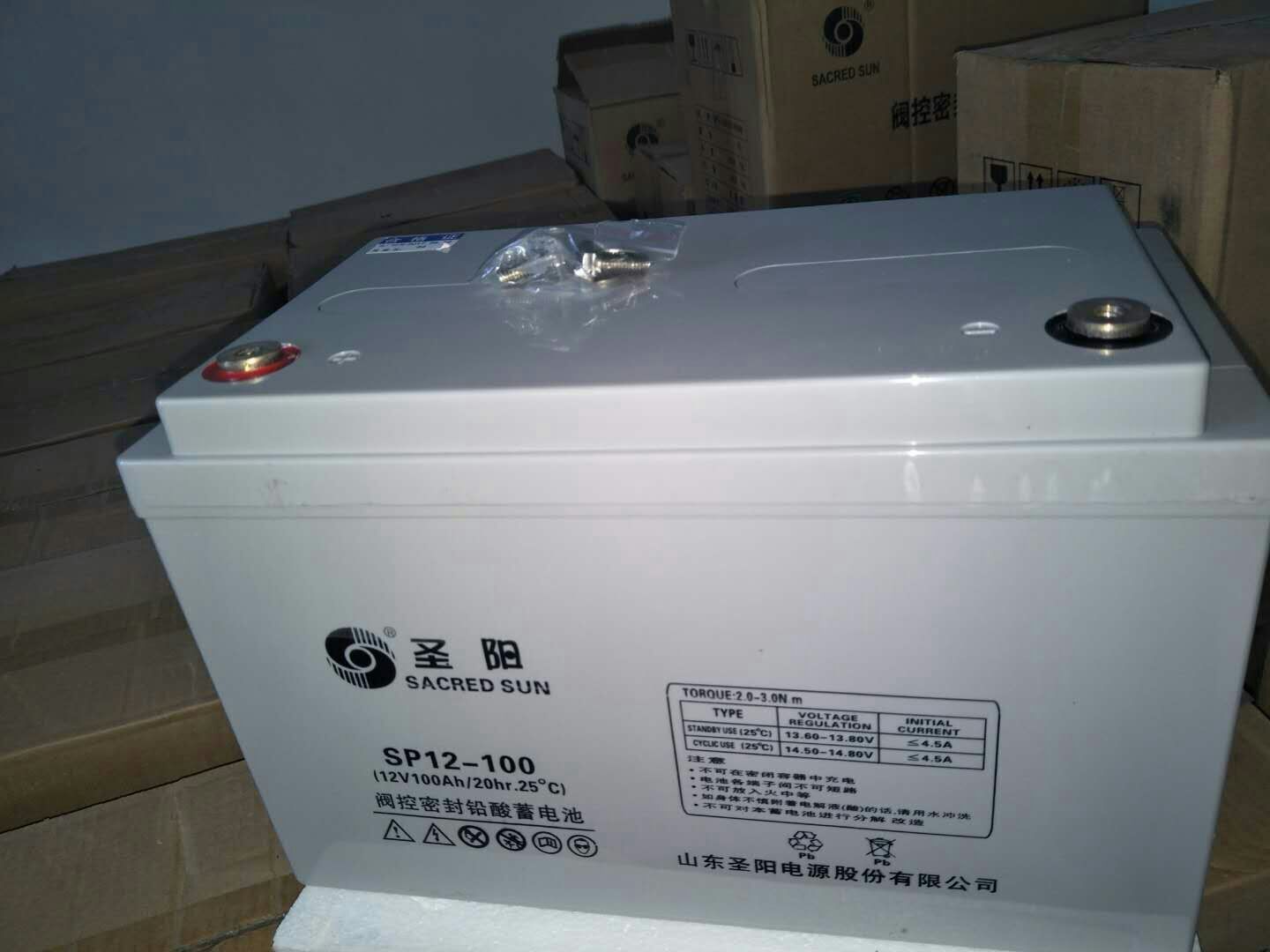 圣阳蓄电池12V100AH 圣阳 SP100-12 蓄电池UPS/直流屏/太阳能专用 五金/工具 蓄电池 原图主图