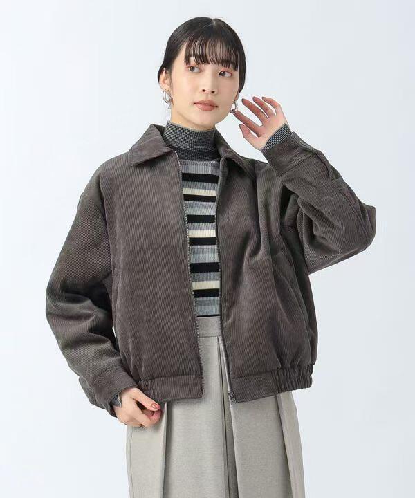 日单BEAMS HEART 2025春季新款灯芯绒夹克外套女宽松休闲百搭上衣