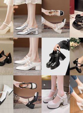 小码31-33断码特价清仓小香风凉鞋单鞋32码鞋厚底粗跟玛丽珍女鞋