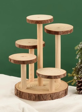 盲盒展示架收纳木质实木卧室办公书桌手办置物架展示台陈列架收纳