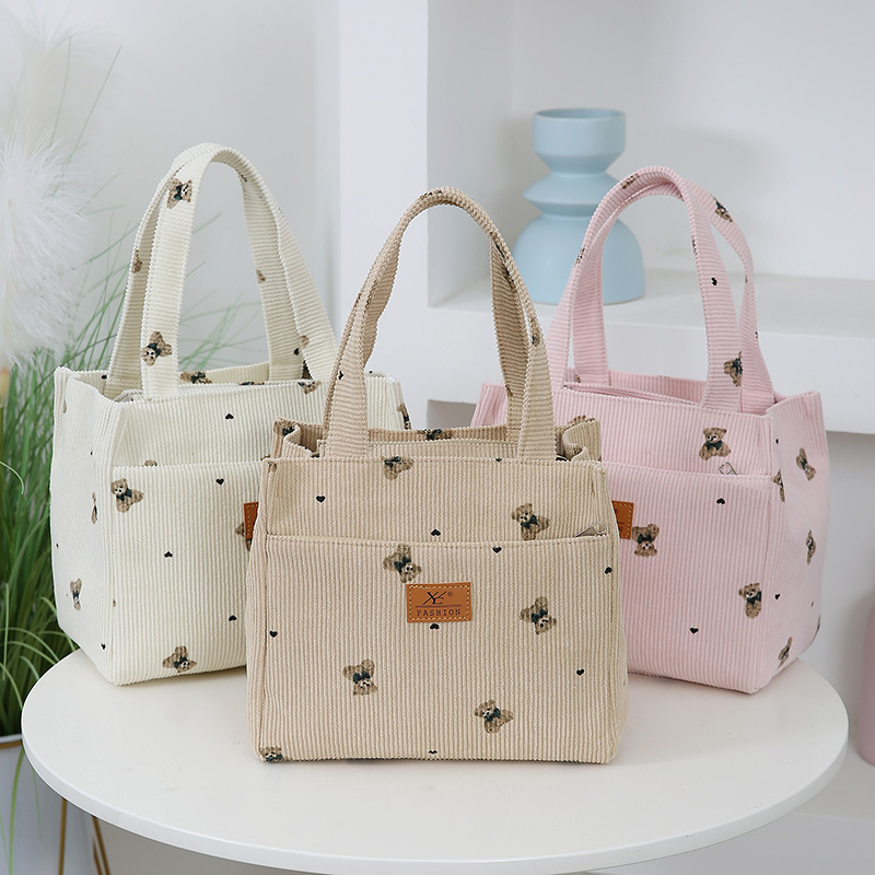 新款可爱小熊手提包学生上班族便