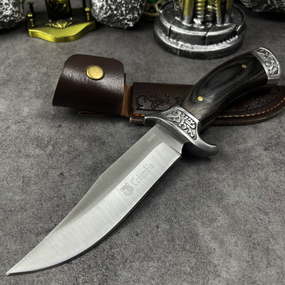 分割刀具高硬度直刀开刃锋利小刀野营随身刀具水果刀切肉刀吃肉刀