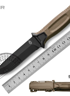 野外水果刀小刀荒野求生高硬度随身刀具户外防身冷兵器直刀开刃