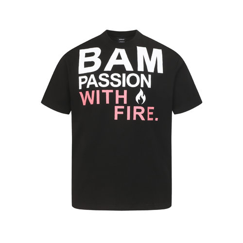 26620小众潮牌中性索罗那250g字母印花圆领设计微宽松男式短袖T恤