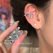 绝美超闪锆石珍珠无耳洞耳夹女甜酷耳骨夹独特高级感轻奢耳饰耳环