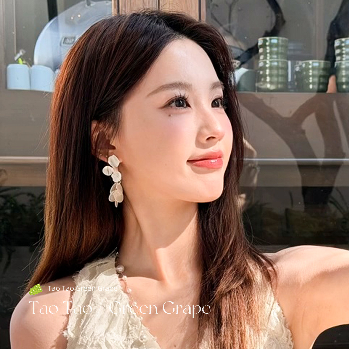 海边度假风花朵贝壳流苏耳环女2026新款独特漂亮耳钉气质耳夹耳饰