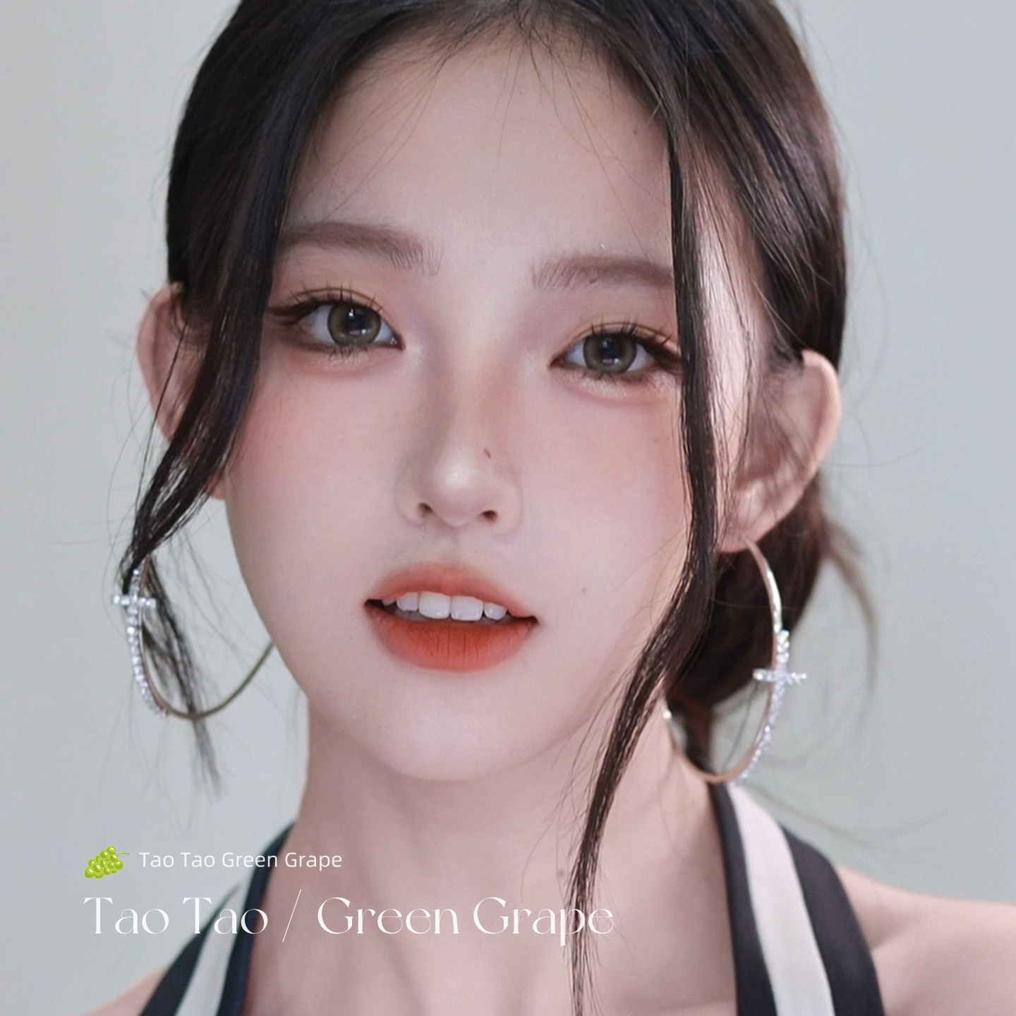 y2k千禧辣妹银色锆石十字架超大圈圈耳环女夸张大耳圈高级感耳饰