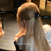 镶钻醋酸抓夹女2026新款 高级感气质发夹后脑勺中号半扎发鲨鱼夹