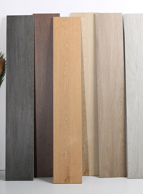 全瓷直边仿实木色木纹砖瓷砖 黑灰色客厅卧室连锁店地板砖150*900