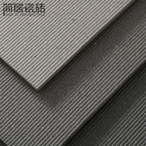 全通体仿石纹拉槽格栅瓷砖 会所别墅客厅卫生间洗手间背景墙墙砖