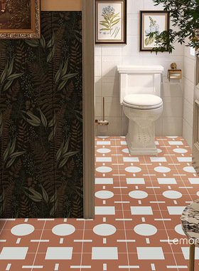 北欧全瓷黄色小花砖ins菊花餐厅厨房卫生间花片墙砖阳台地砖瓷砖