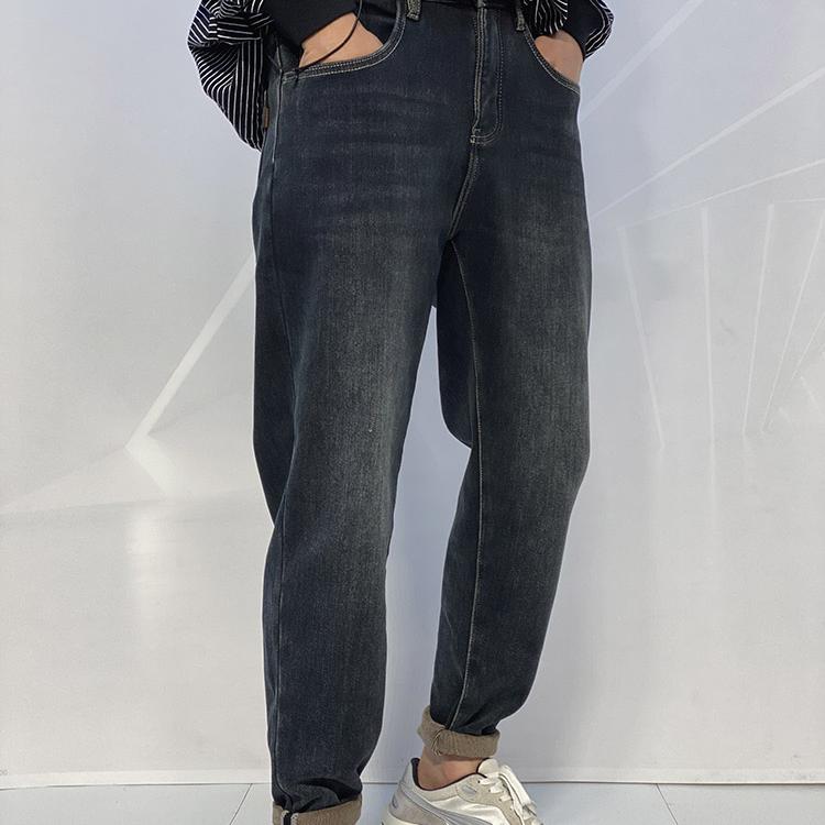 7号仓库男装蓝色牛仔裤