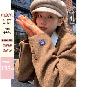 芝士兔自制 呢子外套女2023冬季小个子气质短款高级感西装ins