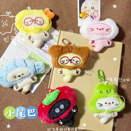 可爱毛绒小猫钥匙扣网红治愈挂件少女心百搭背包挂饰创意公仔挂坠