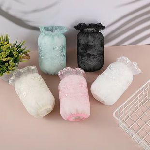 头护袖 袖 秋冬百搭防污花边羽绒服袖 双层网纱蕾丝套袖 防脏 套女短款