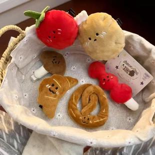 食玩发夹趣味面包房毛绒公仔发卡可爱搞怪少女碎发夹刘海夹发饰女