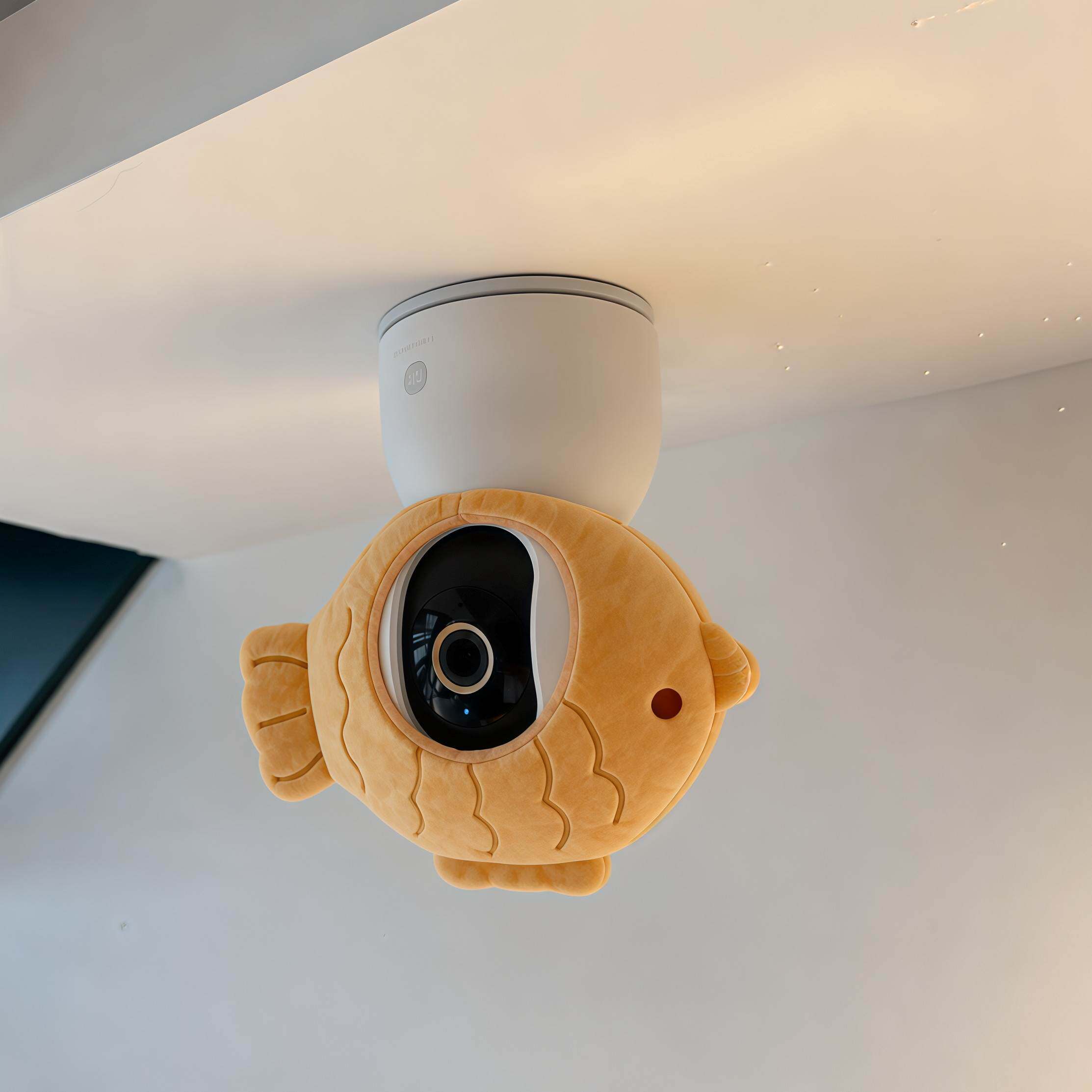 监控摄像头装饰家用卡通摄像头保护罩鲷鱼烧监控头套监控外壳装饰