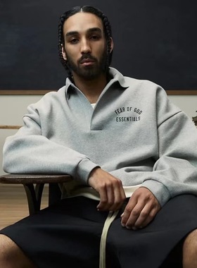 STATE新款FOG CRAZY复线ESSENTIALS秋冬加绒潮牌POLO长袖男女