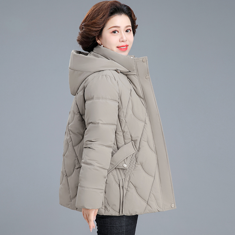 妈妈冬装外套洋气棉衣2025新款中老年女装秋冬羽绒棉服阔太太棉袄
