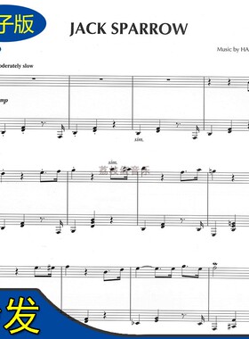 加勒比海盗2-亡灵宝藏JACK SPARROW英文原版钢琴谱独奏谱15页1022