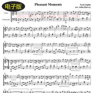 Joplin乔普林Pleasant Moments愉悦的时刻 大小提琴二重奏总谱