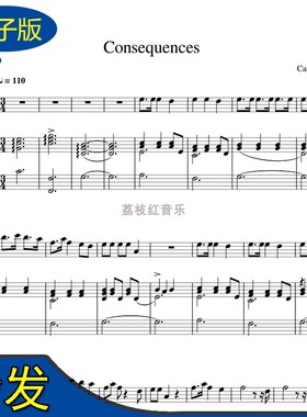 Consequences- Camila Cabello大提琴与钢琴合奏重奏 总分谱 v484