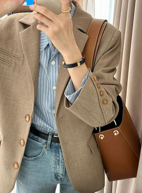 【CCHEN】小西装外套女春秋新款超好看韩系休闲高级感西装