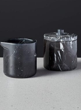 轻奢天然大理石托盘圆形现代西餐样板房客厅展示收银展示甜品果盘