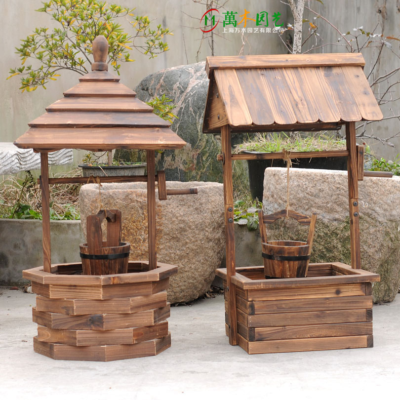 水井造景创意格调门店咖啡店装饰