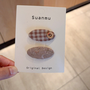 秋冬百搭BB夹可爱樱桃纽扣发夹女童甜美刘海夹侧边夹女孩后脑勺夹