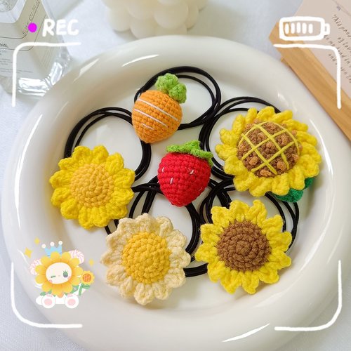 发绳毛线可爱手工钩织皮筋